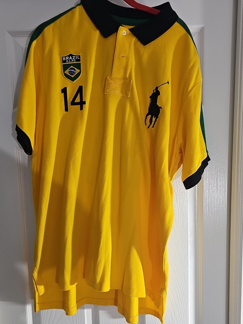 Polo by Ralph Lauren Yellow Brazil Crest Big Pony Polo